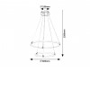 IRELIA Závěsné svítidlo, těleso kov, povrch chrom, dif plast opál, LED 55W, CCT nast teplota teplá 3000K - denní 6000K, 4700lm, stmív.,230V, IP20, d=600mm,vč závěs lanka l=1200mm, lze zkrátit. náhled 3