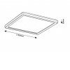 INVERNESS Stropní venkovní svítidlo, plast černá, difuzor plast opál, LED 15W, smart TUYA smart WiFi, dálk. ovl. nast teplota CCT teplá 2700K, denní 6500K, 1190lm, stmív., 230V, IP44, tř.2, rozměry 250x250x30mm náhled 3