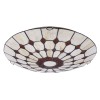 MARVEL Stropní svítidlo, základna kov, povrch mosaz antická zašlá, difuzor sklo vitráž motiv mozaiky, pro žárovku 2x60W, E27, 230V, IP20, tř.1. rozměry d=400mm, h=90mm náhled 1