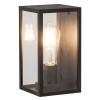 TOPEKA VÝPRODEJ Nástěnné venkovní svítidlo, těleso hliník černá mat, krycí sklo čiré, pro žárovku 1x60W, E27, 230V, IP44, tř. 1. rozměry 120x120x220mm náhled 2