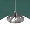 OLA Závěsné svítidlo, základna kov, povrch chrom broušený, difuzor sklo opál, pro žárovku 1x42W, E27, 230V, IP20, difuzor d=200mm, vč lankového závěsu h=1100mm, lze zkrátit náhled 2