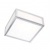 INFO EGO 180mm Nástěnné svítidlo, základna kov, povrch chrom lesk, difuzor psklo opál, pro žárovku 1x52W, E27, 230V, IP44, rozměry: d=180mm, l=180mm, h=73mm náhled 1