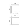 DADOS VÝPRODEJ Venkovní svítidlo do záhonu, tvar krychle, těleso polyetylen, barva bílá opál, 1x23W E27, 230V, IP65, tř.2, rozměry 380x380x380mm náhled 5