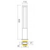 DOLMEN, 13W, IP54 Sloupkové venkovní svítidlo, těleso kov, povrch šedá tmavá, difuzor plast opál, LED 13W, 1274lm, teplá 3000K, Ra80, 230V, IP54, tř.1, rozměry 110x800x55mm náhled 2