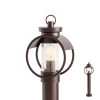 COMPASS Sloupkové venkovní svítidlo, těleso kov, povrch hnědá, difuzor sklo, pro žárovku 1x42W, E27, 230V, IP33, tř.1, rozměry 825x200x150mm náhled 1