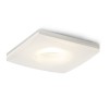 KAY VÝPRODEJ Stropní, vestavné, bodové svítidlo čtvercové, difuzor sklo opál mat, LED 5W COB, teplá 3000K, 450lm, vč trafa 230V/350mA (na kabelu), IP20, 90x90mm, h=120mm náhled 1