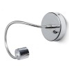 BOB VÝPRODEJ Nástěnné svítidlo, těleso kov, povrch chrom, LED 3W, teplá 3000K, vyzař úhel 45°, vč. trafa 230V/700mA, d=35mm, flexibilní rameno husí krk l=440mm, vč vypín náhled 4