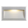 INTRO L Vestavné svítidlo do stěny, těleso hliník, povrch broušený hliník, LED 3W, teplá 3000K, 185lm/cca jako 10W žár, 350mA, IP20, 87x160x35mm, vč. mont. boxu, sv dolů náhled 1