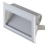 INTRO L Vestavné svítidlo do stěny, těleso hliník, povrch broušený hliník, LED 3W, teplá 3000K, 185lm/cca jako 10W žár, 350mA, IP20, 87x160x35mm, vč. mont. boxu, sv dolů náhled 3