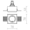 QUO R Stropní, podhledové bodové svítidlo komínkové, tvar kruh, těleso sádra bílá, pro žárovku 1x35W, GU10, 230V, IP20, tř.2. rozměry 78x78x46mm náhled 3