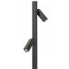 FADO-LED Stojací lampa, nastavitelný směr svícení, těleso kov, povrch lak černá mat, krycí sklo čiré, LED 2x3W, teplá 3000K, 220lm, Ra80, 230V, IP20, tř.2. rozměry 220x220x1560mm náhled 2