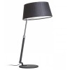 RITZY Stolní lampa, základna kov, povrch lak černá mat s detaily chrom lesk, stínítko textil černá, pro žárovku 1x42W, E27, 230V, IP20, tř.2. rozměry stínítko d=330mm h=150mm, teleskopická noha max h=550mm náhled 1