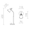 ROSITA Stolní lampa, nastavitelný směr svícení, základna kov, stínítko kov, povrch lak černá mat, pro žárovku 1x9W, GU10, 230V, IP20, tř.1. rozměry d=118mm h=450mm náhled 4