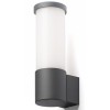 GARRET-LED Nástěnné venkovní svítidlo, základna kov, povrch lak černá antracit, difuzor plast opál, LED 1x15W, teplá 3000K, 750lm, Ra80, 230V, IP65, tř.1. rozměry d=55mm h=240mm náhled 1