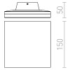ATHI-LED Stropní venkovní svítidlo, základna kov, povrch lak bílá mat, difuzor plast opál, LED 1x9,6W, teplá 3000K, 460lm, Ra80, 230V, IP54, tř.1. rozměry 150x150x50mm náhled 4