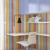 GARBO Stolní lampa, ohebný kloub, základna kov, povrch chrom, stínítko kov vnější černá, vnitřní bílá, pro žárovku 1x28W, E27, A60, 230V, IP20, tř.2, rozměry 194x370x710mm, vč vypínače na kabelu náhled 7