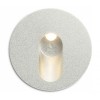MEMPHIS-R-LED Vestavné svítidlo do stěny kruhové, těleso kov, povrch lak šedostříbrná mat, LED 1x3W, teplá 3000K, 270lm, Ra80, 230V, IP20, tř.2. rozměry d=45mm h=1,5mm, včetně montážního boxu l=65mm náhled 2