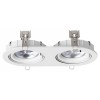 ZIZI II Stropní, podhledové svítidlo, nastavitelný směr svícení, základna hliník, povrch lak bílá, pro žárovku 2x50W, G53, 12V, IP20, tř.3. rozměry 170x336x128,5mm náhled 2
