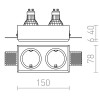 QUO-R-II Stropní, podhledové bodové svítidlo komínkové, těleso sádra bílá, pro žárovku 2x35W, GU10, 230V, IP20, tř.2. rozměry 150x78x46mm náhled 4