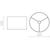 RON 40/25 Stínítko svítidla, těleso textil, barva černá, pro žárovku max 23W, rozměr d=400mm h=250mm, závěsný kabel s objímkou dodáván SAMOSTATNĚ náhled 2