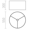 RON 55/30 Stínítko svítidla, těleso textil, barva černá, pro žárovku max 23W, rozměr d=550mm h=300mm, závěsný kabel s objímkou dodáván SAMOSTATNĚ náhled 2