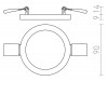 HUE R 9 Vestavné, stropní svítidlo, základna kov, rámeček chrom lesk, difuzor plast opál, LED 6W, 540lm, teplá 3000K, Ra80, stmívatelné TRIAC, 230V, IP20, tř.2, rozměry d=90mm, h=23mm náhled 7