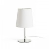 MINNIE VÝPRODEJ Stolní lampa, základna kov, povrch chrom, stínítko textil černá, pro žárovku 1x15W, E14, 230V, IP20, tř.1, rozměry d=132mm, h=240mm, vč vypínače na kabelu náhled 2