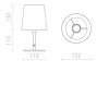 MINNIE VÝPRODEJ Stolní lampa, základna kov, povrch chrom, stínítko textil černá, pro žárovku 1x15W, E14, 230V, IP20, tř.1, rozměry d=132mm, h=240mm, vč vypínače na kabelu náhled 5