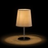 MINNIE VÝPRODEJ Stolní lampa, základna kov, povrch chrom, stínítko textil černá, pro žárovku 1x15W, E14, 230V, IP20, tř.1, rozměry d=132mm, h=240mm, vč vypínače na kabelu náhled 6