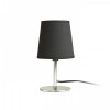 MINNIE VÝPRODEJ Stolní lampa, základna kov, povrch chrom, stínítko textil černá, pro žárovku 1x15W, E14, 230V, IP20, tř.1, rozměry d=132mm, h=240mm, vč vypínače na kabelu náhled 1