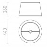 RIDICK Stínítko svítidla, materiál plast, povrch vnější černá fólie, vnitřní zlatá fólie, pro žárovku max 20W, rozměry d=440mm, h=260mm. náhled 2