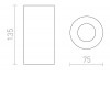 CANTO Stropní, přisazené svítidlo, těleso plast, povrch bílá, bez dekoračního kroužku, pro žárovku 1x8W, GU10, 230V, IP20, tř.1, rozměry d=75mm, h=135mm náhled 2