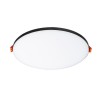 BJORK Stropní, podhledové svítidlo, kruhové, rámeček černá, LED 12W, 1200lm, teplá 3000K, Ra80, 230V, IP20, rozměry d=160mm, h=10mm, trafo na kabelu náhled 1