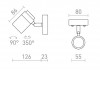 LINN Nástěnné svítidlo, nastavitelný směr svícení, základna kov, povrch chrom, difuzor sklo opál, pro žárovku 1x3W, G9, 230V, do koupelny IP44, rozměry d=55mm, h=86mm. náhled 3