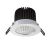 MAYDAY B VÝPRODEJ Stropní, vestavné, bodové, svítidlo, těleso hliník, povrch hliník leštěný, sklo čiré, LED 15W, teplá 2700K, 600lm, Ra80, vč trafa 230V/700mA na kabelu, IP20, rozměry d=140mm, h=12 náhled 5