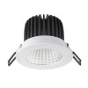 MAYDAY B VÝPRODEJ Stropní, vestavné, bodové, svítidlo, těleso hliník, povrch hliník leštěný, sklo čiré, LED 15W, teplá 2700K, 600lm, Ra80, vč trafa 230V/700mA na kabelu, IP20, rozměry d=140mm, h=12 náhled 7