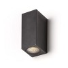 KUBI II Nástěnné venkovní bodové svítidlo, základna hliník, povrch šedočerná antracit, sklo čiré, LED 2x3W, teplá 3000K, 2x195lm, 230V, IP54, tř.1, 150x65x90mm, svítí nahoru/dolů náhled 2
