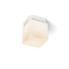 ESICA SQ Stropní, přisazené svítidlo, základna kov, povrch chrom, difuzor sklo opál, LED 6W, teplá 3000K, 435lm/cca 24W žár, 230V, do koupelny IP44, tř.1, 100x100x120mm náhled 3