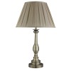 FLEMISH Stolní lampa, základna kov, těleso kov, povrch mosaz antická zašlá, stínítko textil norek, pro žárovku 1x10W, E27, 230V, IP20, tř.2. rozměry d=400mm h=630mm náhled 1