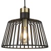 Bird Cage Závěsné svítidlo, základna kov, těleso kov, povrch lak černá lesk s detaily mosaz lesk, pro žárovku 1x10W, E27, 230V, IP20, tř.1. rozměry těleso d=270mm, h=300mm, včetně závěsu l=1500mm, lze zkrátit náhled 1