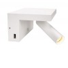 KARPO Bedside WL LED 6,6W USB Nástěnné svítidlo, nastavitelný směr svícení, těleso hliník, povrch bílá, LED 6,6W, 390lm, teplá 3000K, 230V, IP20, tř.1, rozměry: 180x85x127mm. náhled 1