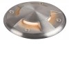 SMALL PLOT Krytka podlahového, přisazeného svítidla, čtyři průzory, materiál nerez, d=103mm, h=17mm, LED modul SAMOSTANĚ náhled 1