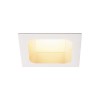 VERLUX LED Stropní, podhledové svítidlo, základna hliník, povrch bílá difuzor plast opál, LED 1x20W, teplá 3000K, stmívatelné TRIAC, 230V, rozměry 135x75x135mm, trafo na kabelu náhled 1