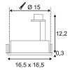 NEW TRIA SQUARE LED Stropní, podhledové bodové svítidlo, výklopné +-15°, těleso hliník černá, LED 1x75W, GU10, ES111, 230V, rozměry 165x165x125mm náhled 3