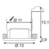 PLASTRA Stropní, podhledové svítidlo, těleso kombinace plast, kov bílá, pro žárovku 1x35W, GU10, 230V, rozměry d=130mm h=140mm náhled 4