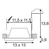 PLASTRA Stropní, podhledové bodové komínkové bezrámečkové svítidlo, těleso sádra bílá, pro žárovku 1x35W, GU10 ES50, 230V,IP20, rozměry 130x130x144mm náhled 4