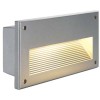 BRICK DOWNUNDER Vestavné svítidlo do stěny exteriérové, venkovní, těleso hliník, povrch šedostříbrná, pro žárovku 40W, E14, 230V, IP44, 227x125x85mm, montážní box NEEXISTUJE, svítí dolů. náhled 1