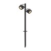 SITRA 360 SL BODEC Sloupkové bodové, svítidlo, nastavitelný směr svícení, těleso hliník, povrch černá antracit, krycí sklo čiré, pro LED 2x9W, GX53, 230V, IP44, hlavice d=100mm, v=670mm s bodcem do záhonu náhled 1