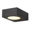 QUADRASYL Nástěnné venkovní svítidlo, těleso hliník černá antracit, krycí sklo čiré, pro LED 1x11W, GX53, 230V, IP44, rozměry 120x150x55mm, svítí dolů náhled 1