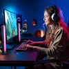 GAMING Náladové osvětlení, těleso kov, povrch černá, dif plast opál, LED 200lm, teplá 3000K, dálk. ovl. stmív a RGB, IP20, rozměry 250x30x40mm, napájení USB kabelem. náhled 8